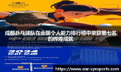 成都乒乓球队在全国个人能力排行榜中荣获第七名的辉煌成就